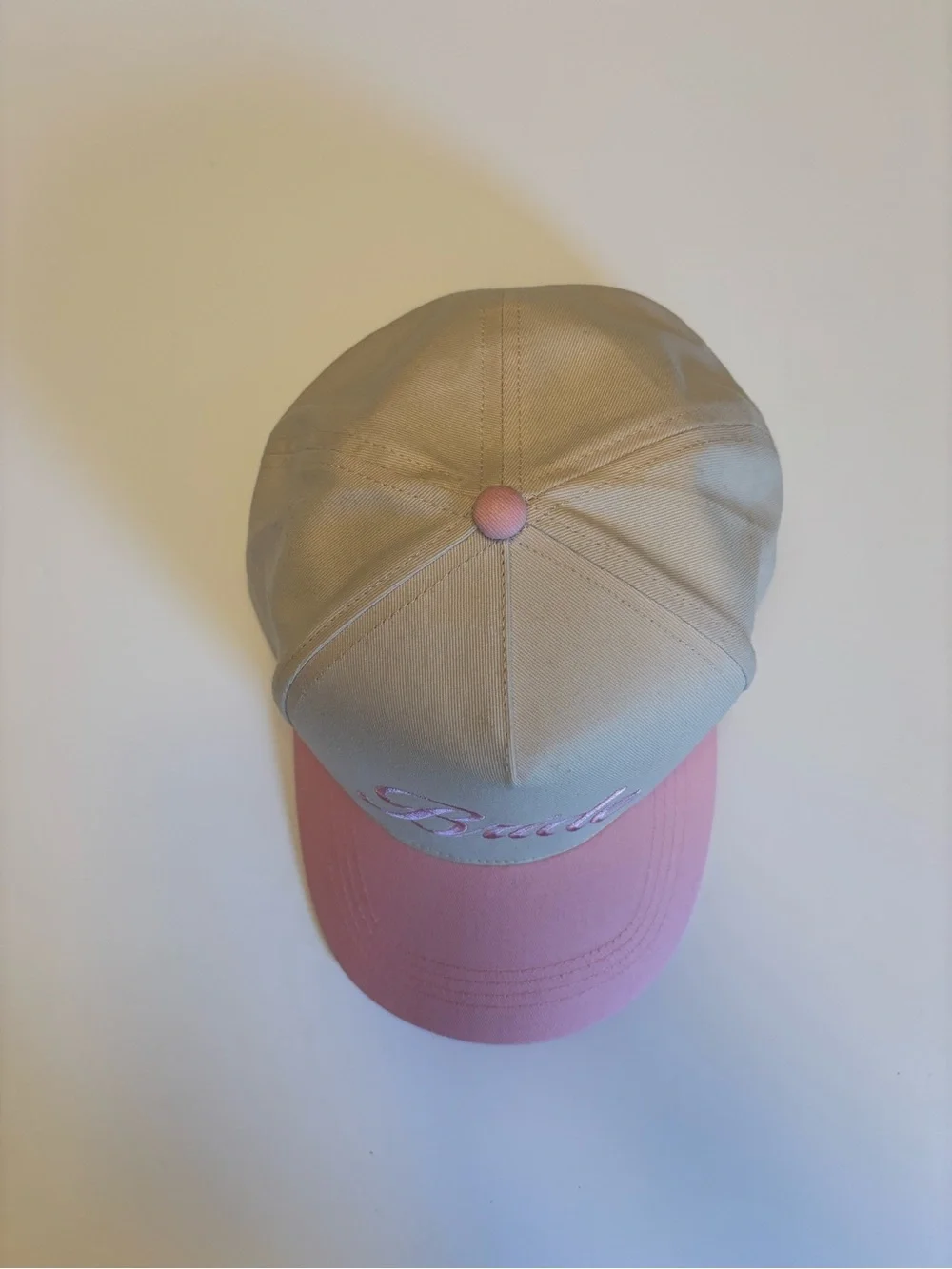 David and Young Bride Pink and Cream Baseball Cap